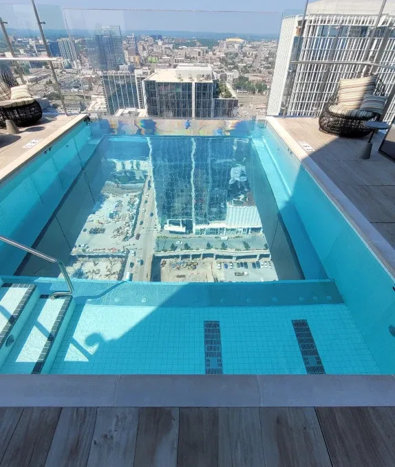 Elevated pools and spas multifamily student housing